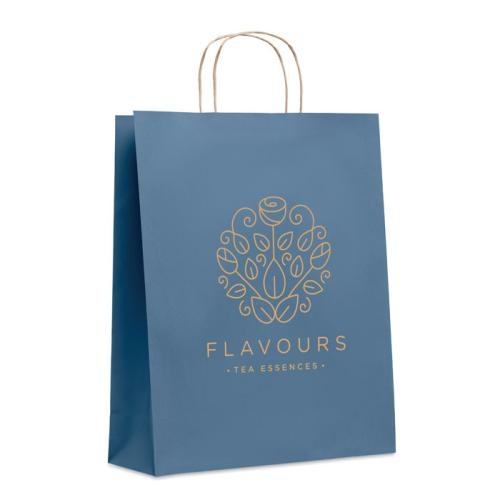 Grote gekleurde papieren tas blauw