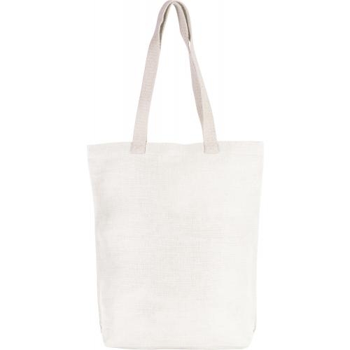 Shopper van jute en katoen vanilla white