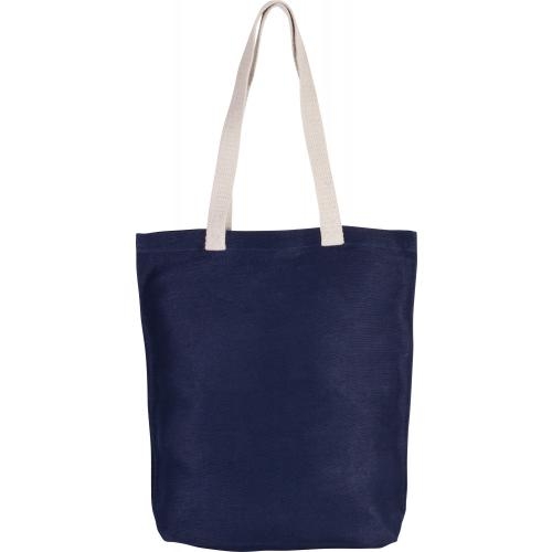 Shopper van jute en katoen blue midnight